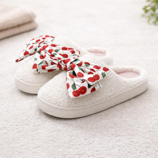 Cherry Bow Slippers