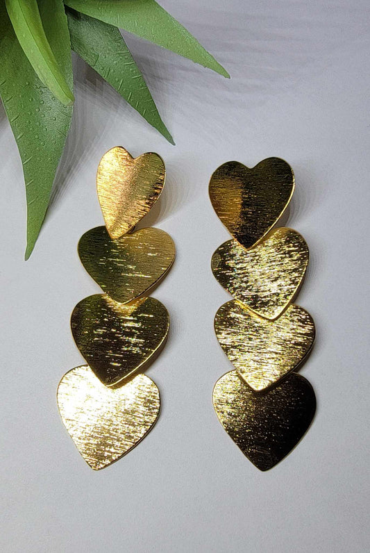 Golden Heart Earrings