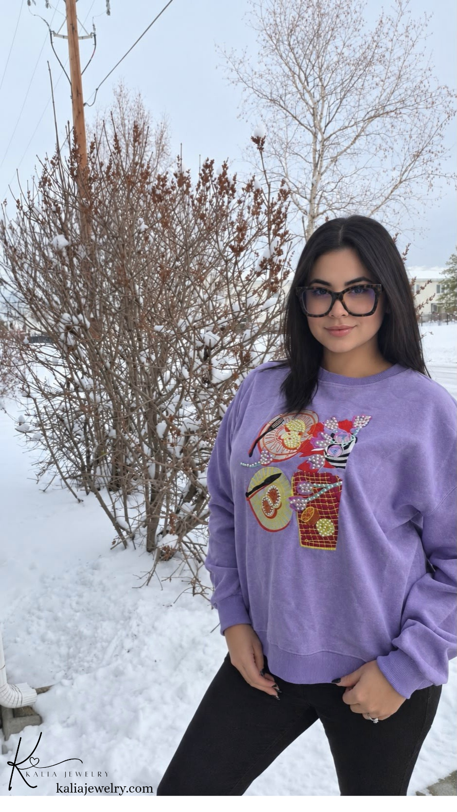 Violet  Pearl Sweater